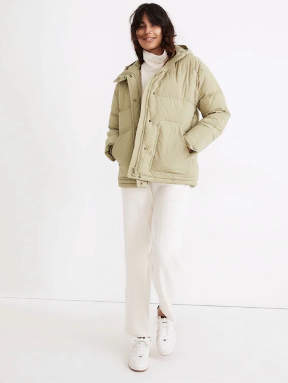Madewell Holland Quilted Puffer Parka, Size Medium.